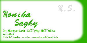 monika saghy business card